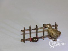 Фигурка "Утка около забора" (Венская бронза)